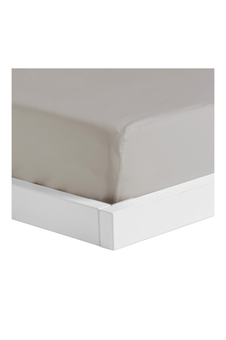 Drap-housse Micros Beige foncé - 90x200x25cm