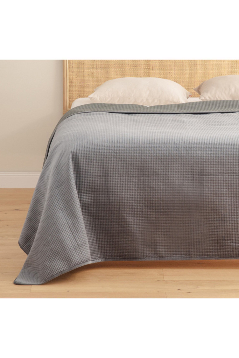 Couvre-lit Pontoso Gris foncé - 200x220cm