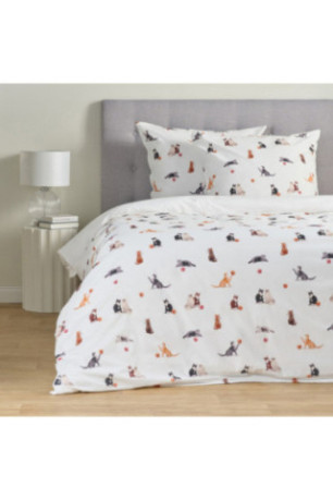 Parure de lit Gattino Blanc - 200x220cm