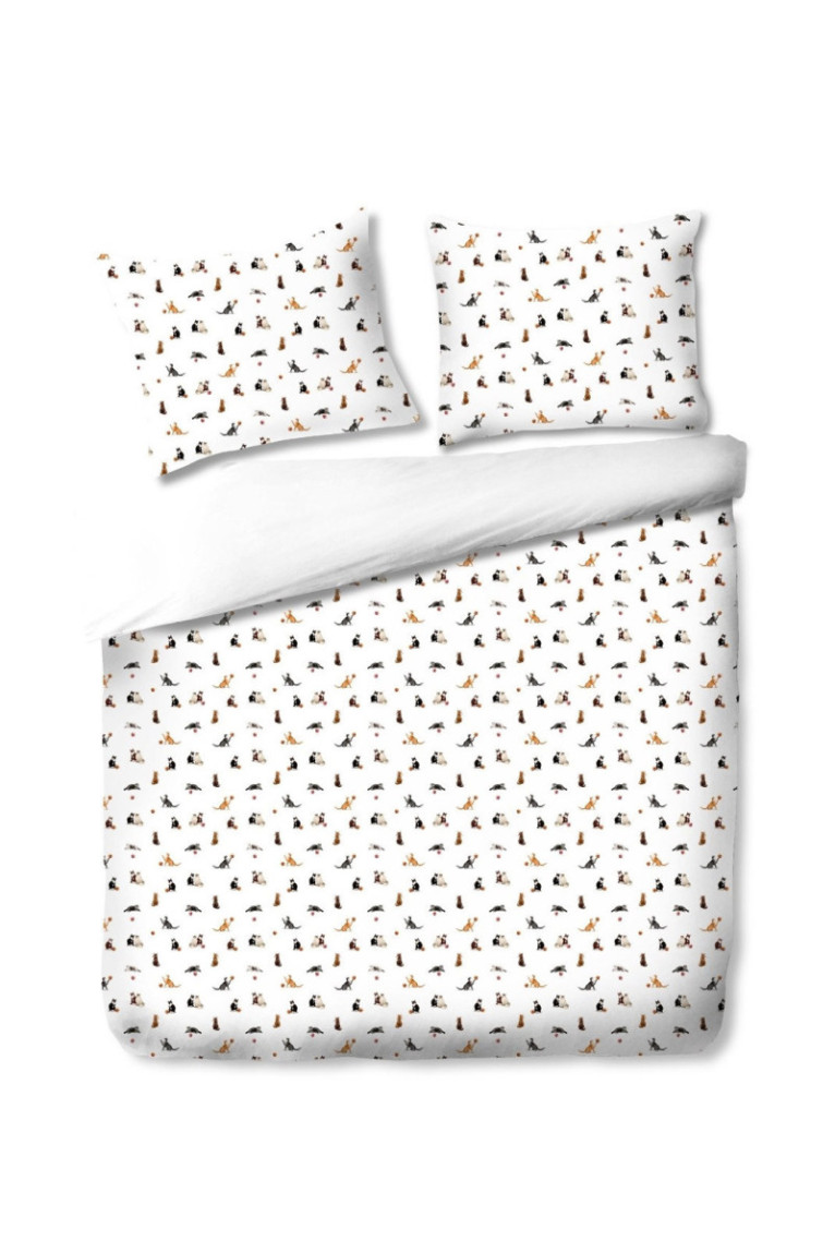 Parure de lit Gattino Blanc - 200x220cm