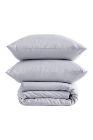 Parure de lit Micros Solid Gris clair - 140x200cm