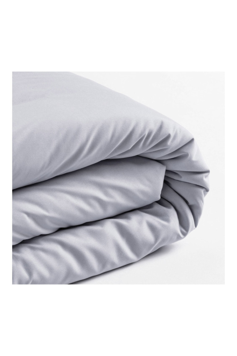 Parure de lit Micros Solid Gris clair - 140x200cm