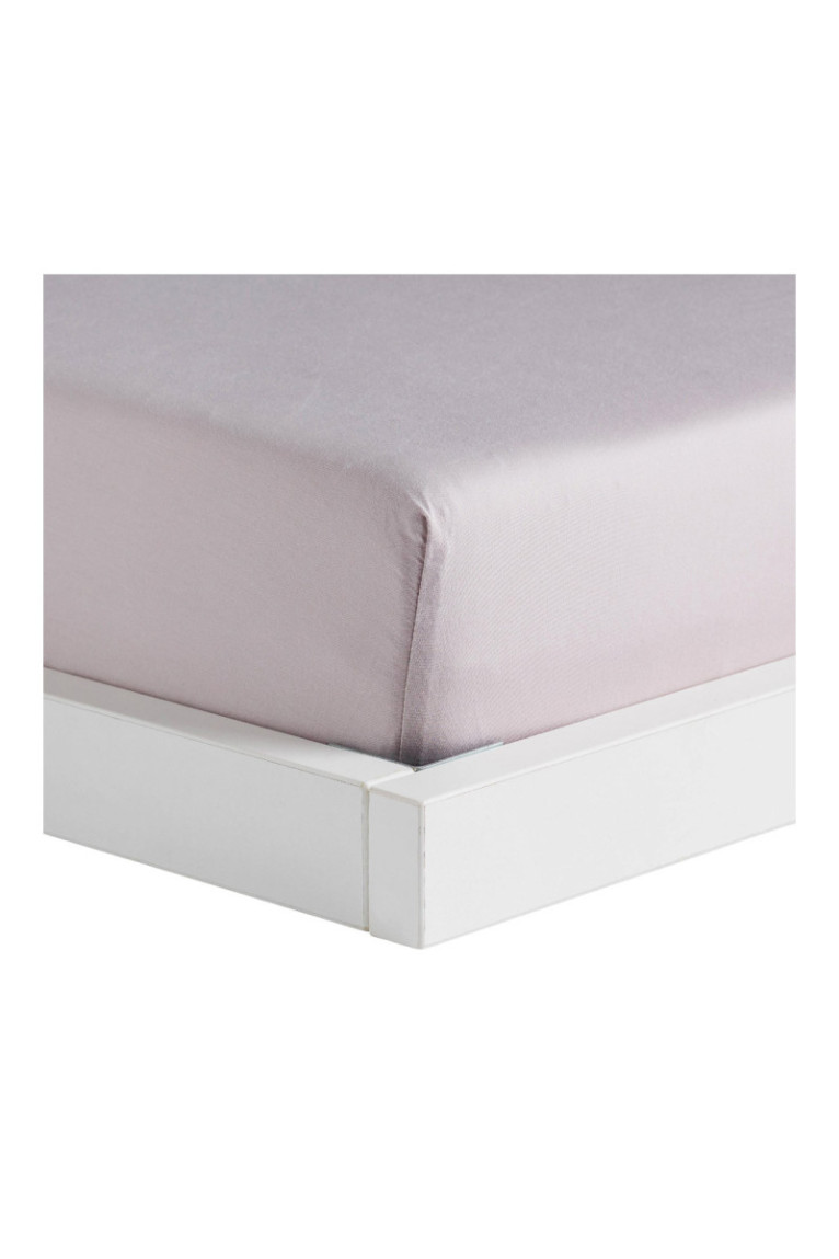 Drap-housse Satinette Rose clair - 140x200x25cm