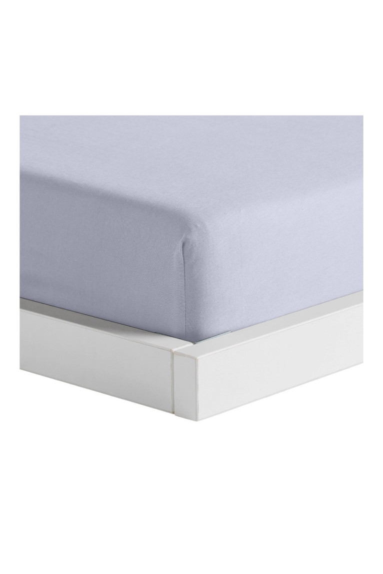 Drap-housse Satinette Violet - 160x200x25cm