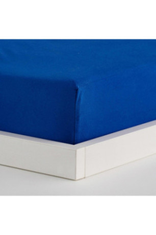Drap-housse Micros Bleu foncé - 200x220x25cm