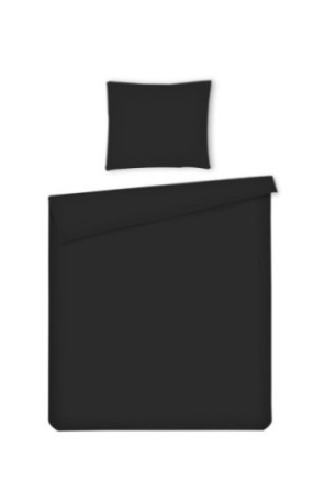 Parure de lit Micros Solid Noir - 160x200cm