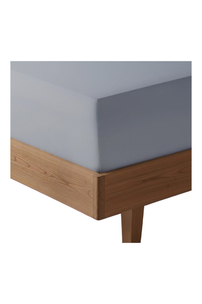 Drap-housse Macros Gris clair - 200x220x35cm