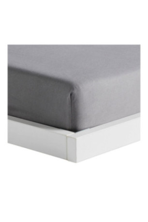 Drap-housse Satinette Gris - 200x220x25cm