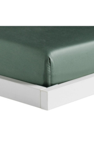 Drap-housse Satinette Vert clair - 160x200x25cm