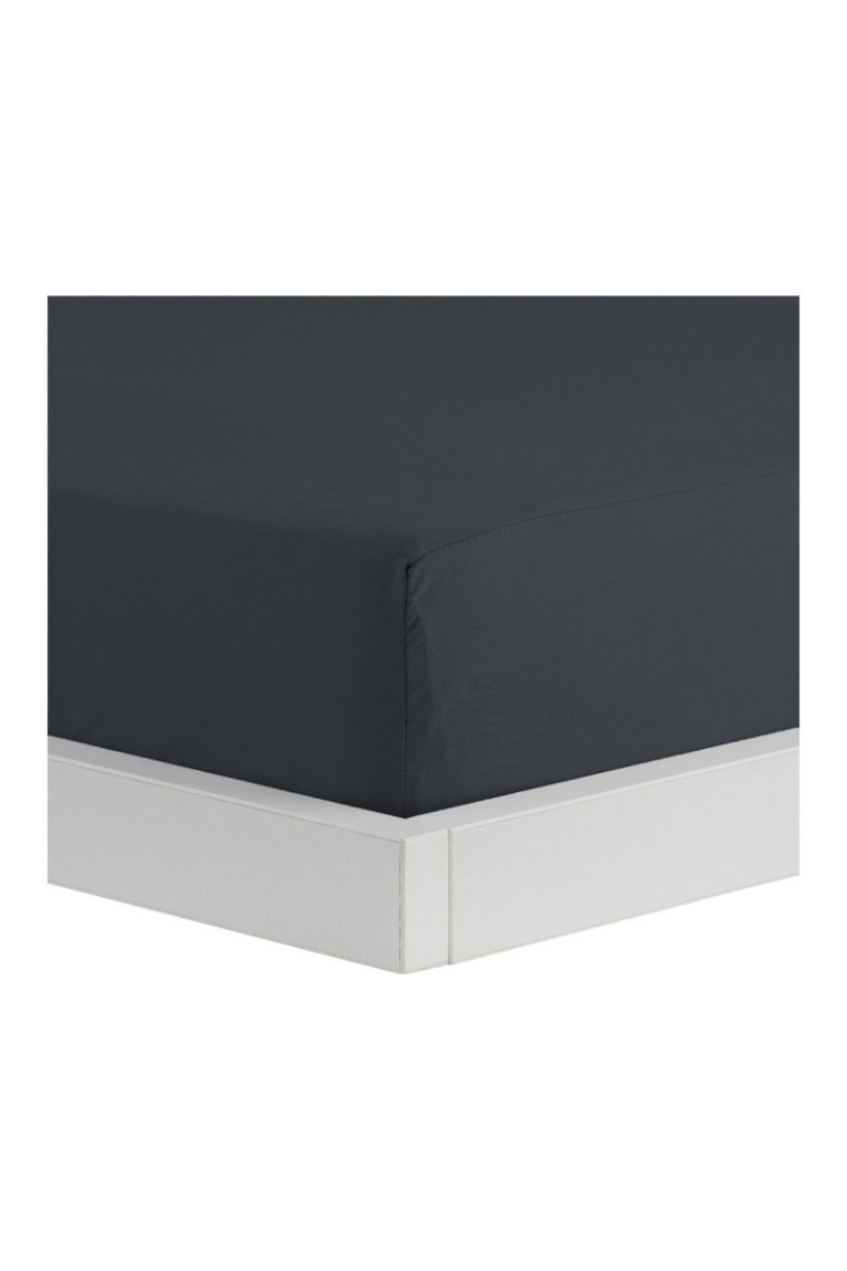 Drap-housse Micros Gris foncé - 90x200x25cm