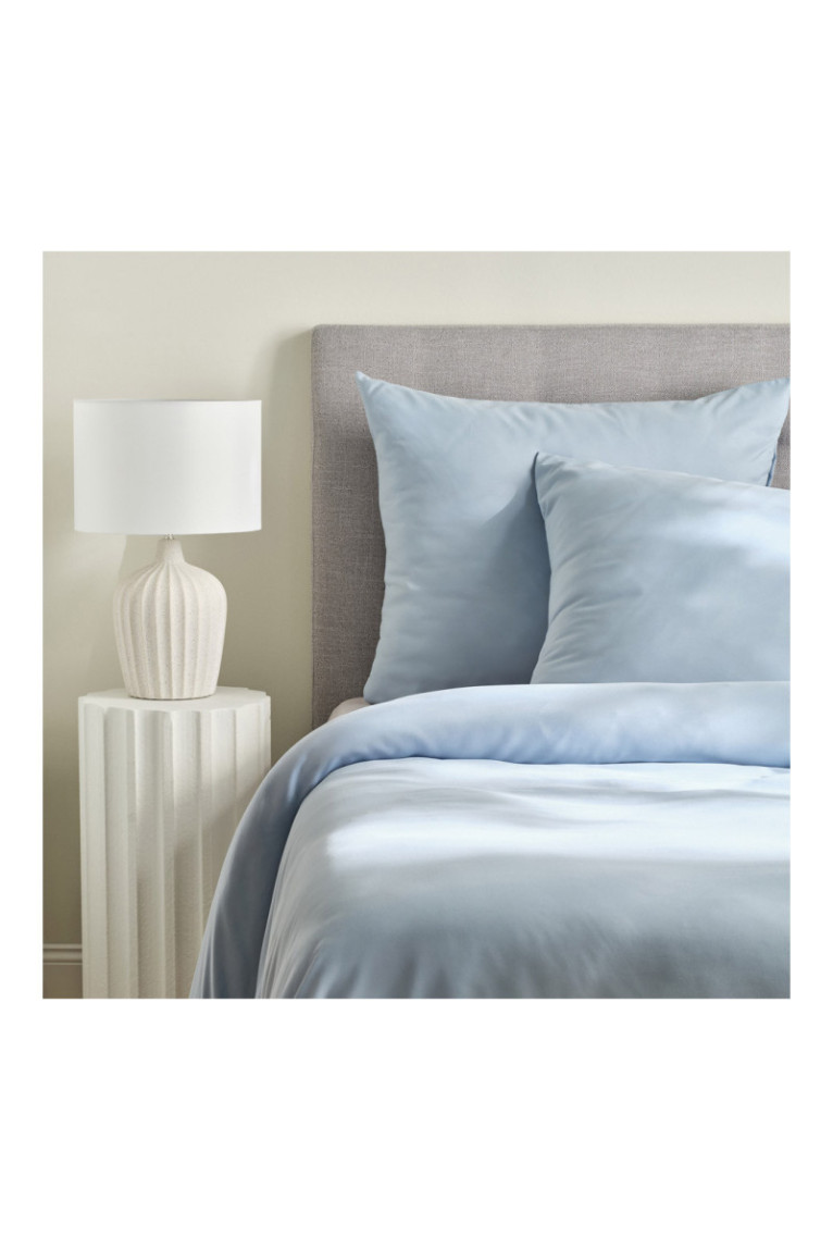 Parure de lit Micros Solid Bleu clair - 200x220cm