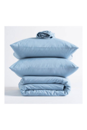 Parure de lit Micros Solid Bleu clair - 160x200cm