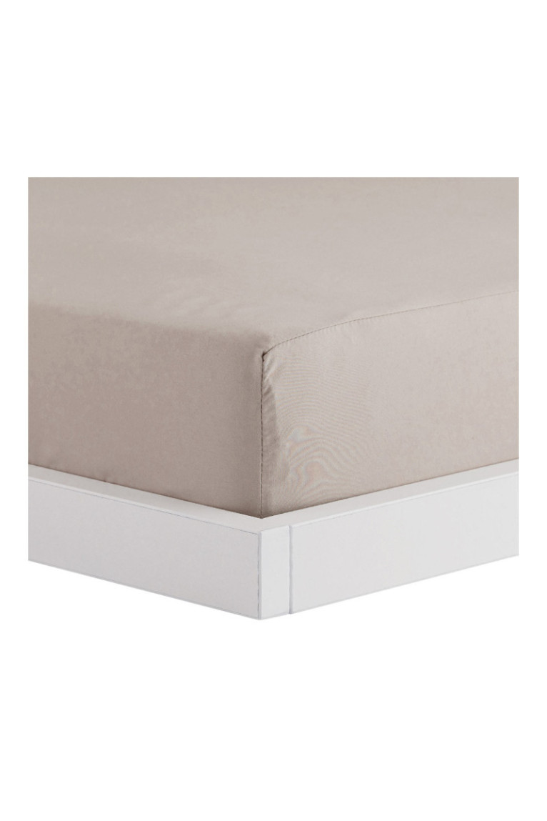 Drap-housse Micros Beige - 120x200x25cm