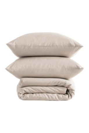 Parure de lit Micros Solid Beige - 140x200cm