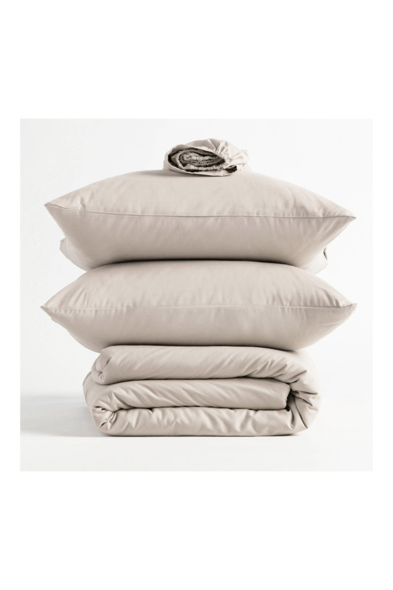 Parure de lit Micros Solid Beige - 140x200cm