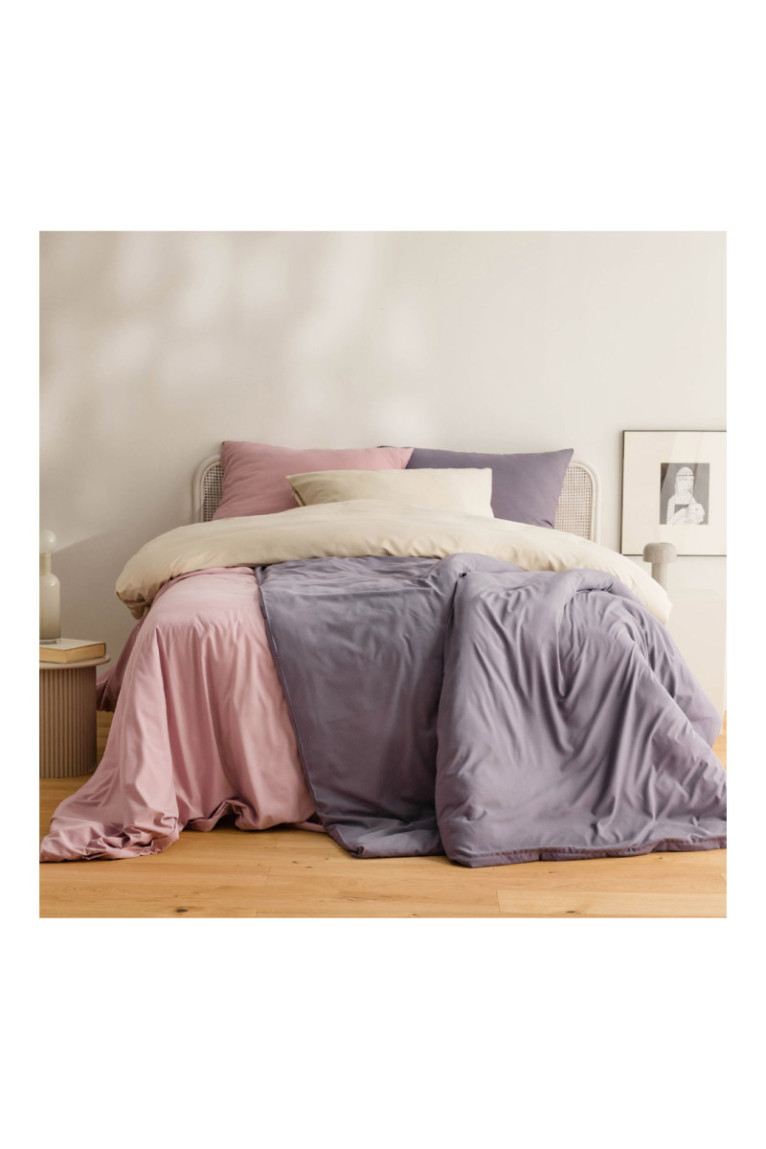 Parure de lit Micros Solid Beige - 140x200cm