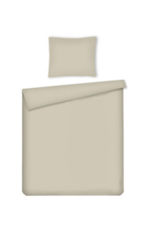 Parure de lit Micros Solid Beige - 140x200cm
