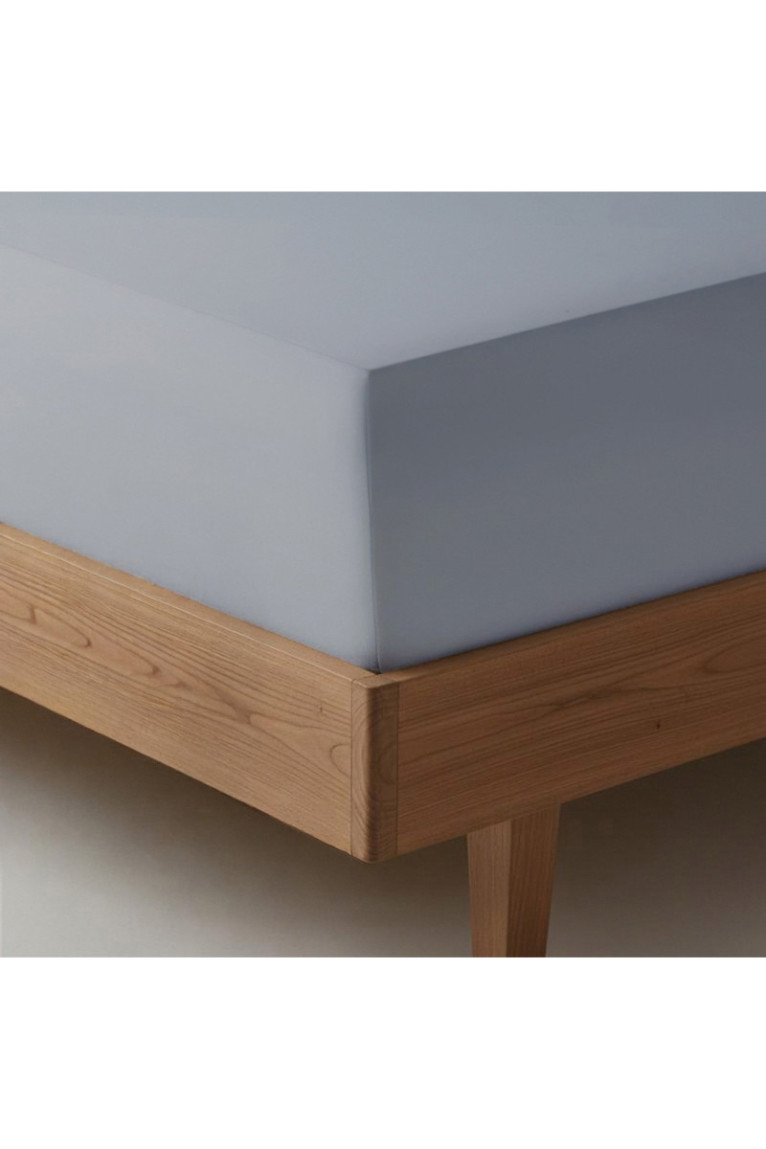 Drap-housse Macros Gris clair - 180x200x35cm