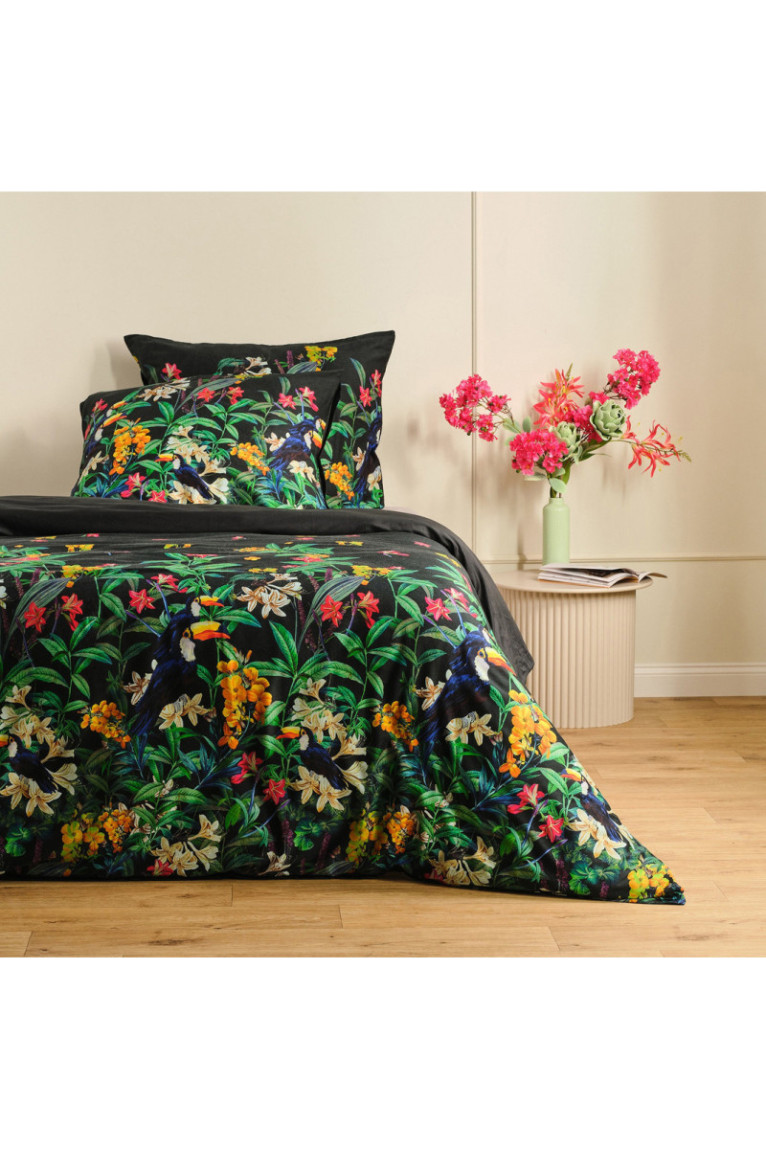 Parure de lit Tropicus Noir - 200x220cm