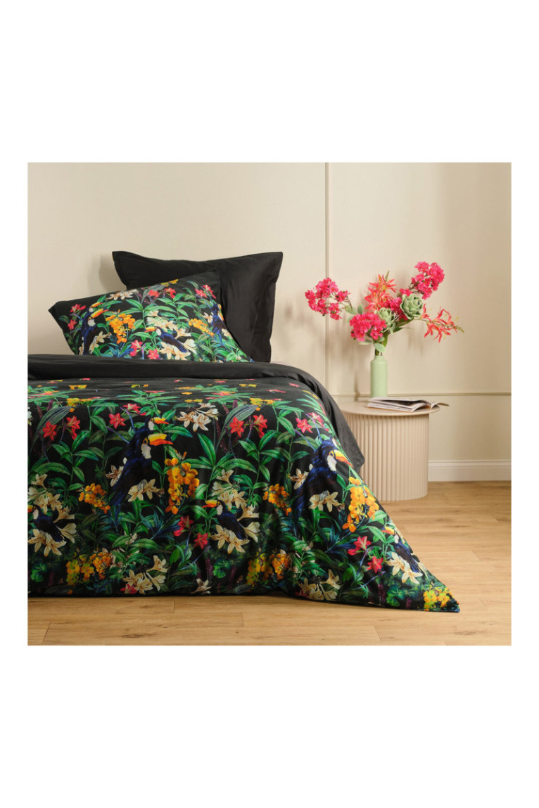 Parure de lit Tropicus Noir - 200x220cm