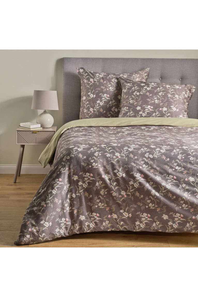 Parure de lit Tomo Taupe - 160x200cm