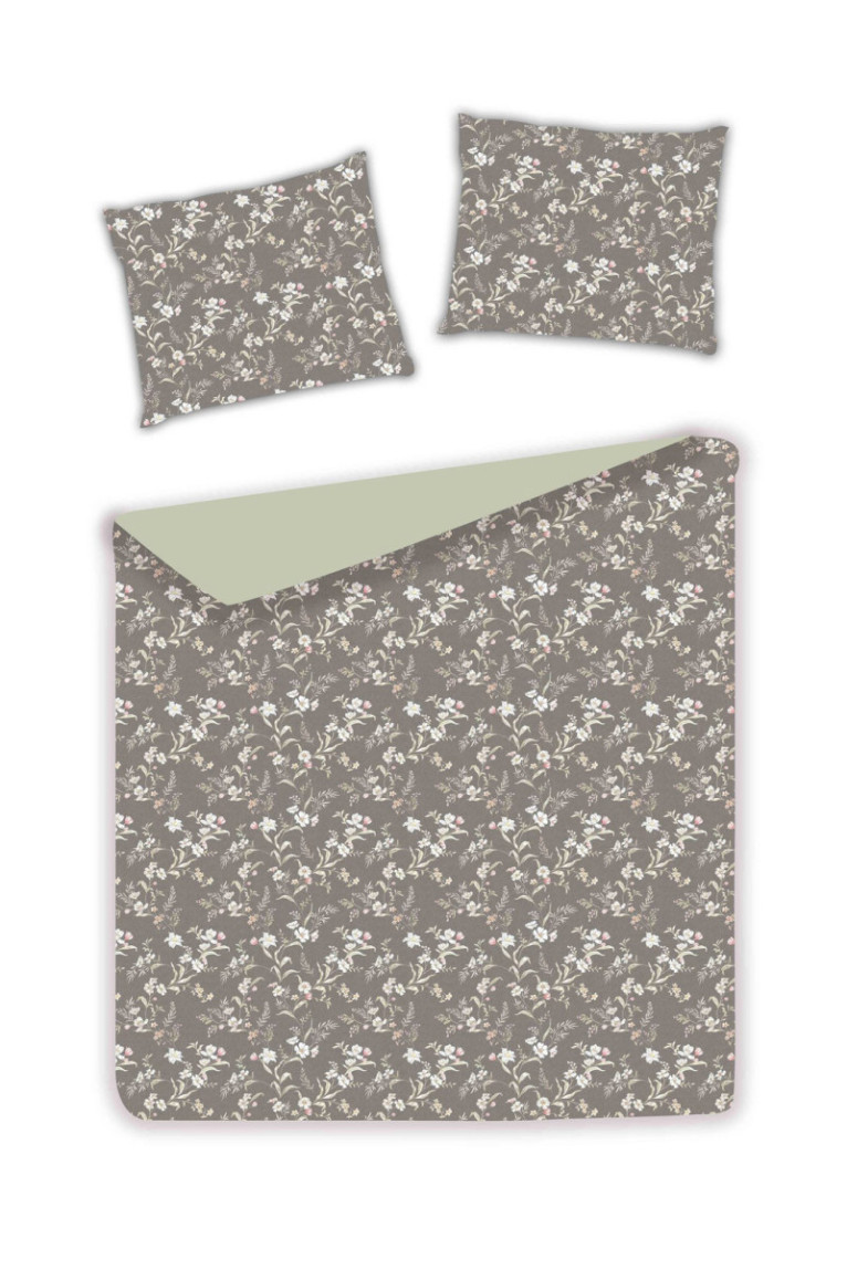 Parure de lit Tomo Taupe - 160x200cm