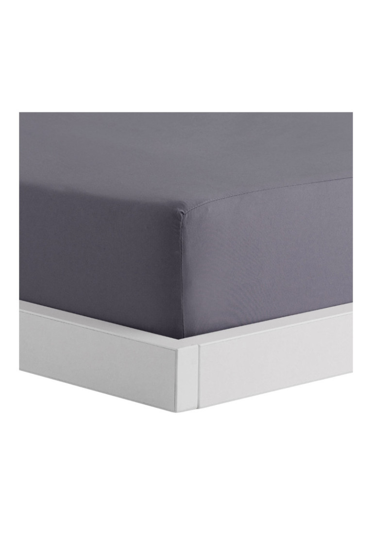 Drap-housse Micros Gris - 200x220x25cm