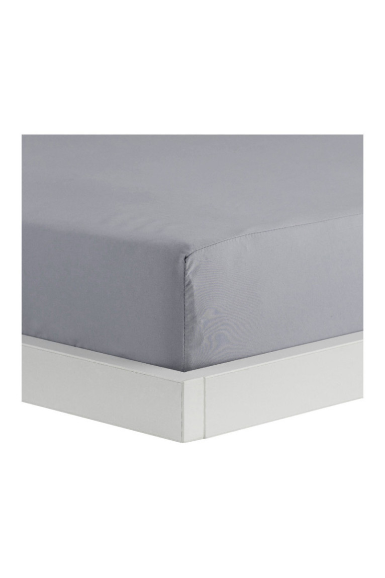 Drap-housse Micros Gris clair - 200x220x25cm
