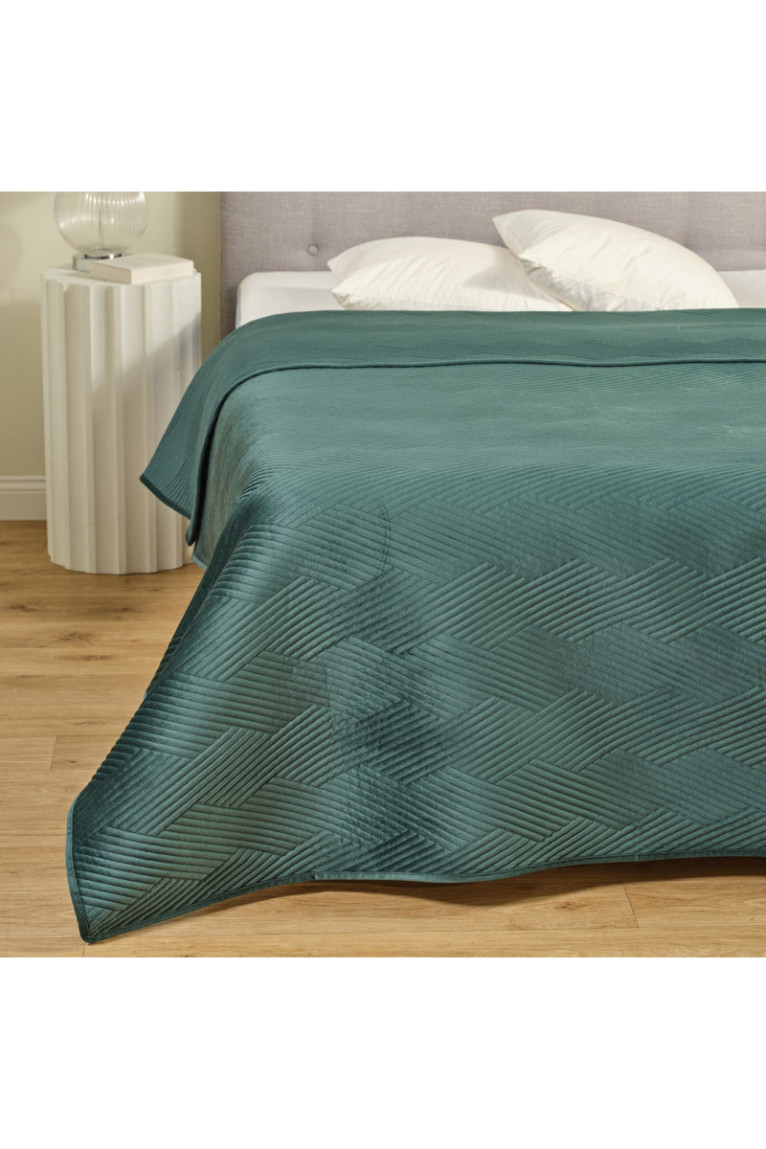 Dessus de lit Trialett Vert Foncé - 200x220cm