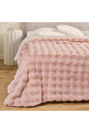 Couvre-lit Bares Solid Rose clair - 180x200cm