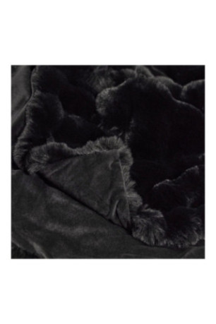 Dessus de lit BARES SOLID Noir - 180x200cm