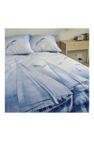 Parure de lit Boatsi Bleu - 200x220cm
