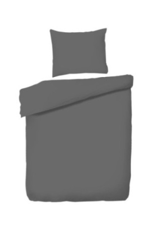 Linge de lit Micros Solid Gris foncé - 160x200cm
