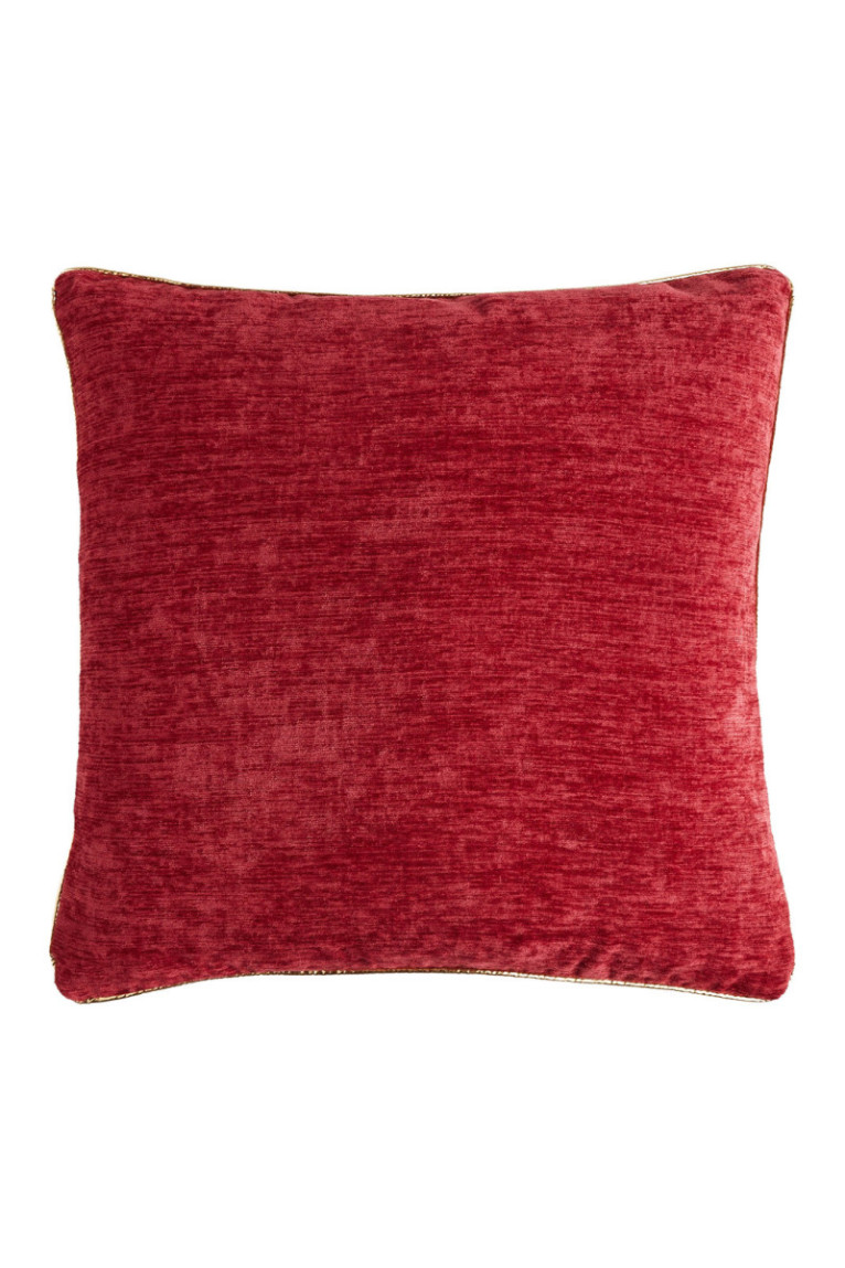 Housse de coussin unie Erwio Rouge - 45x45cm