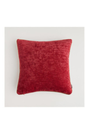 Housse de coussin unie Erwio Rouge - 45x45cm