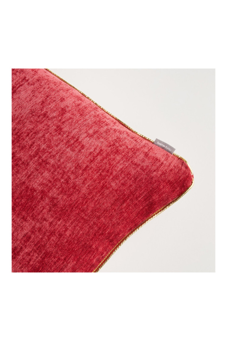 Housse de coussin unie Erwio Rouge - 45x45cm