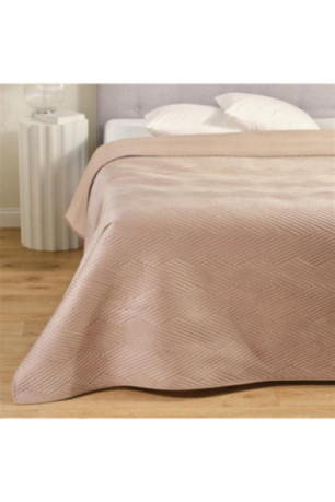Couvre-lit Trialett Marron clair - 200x220cm