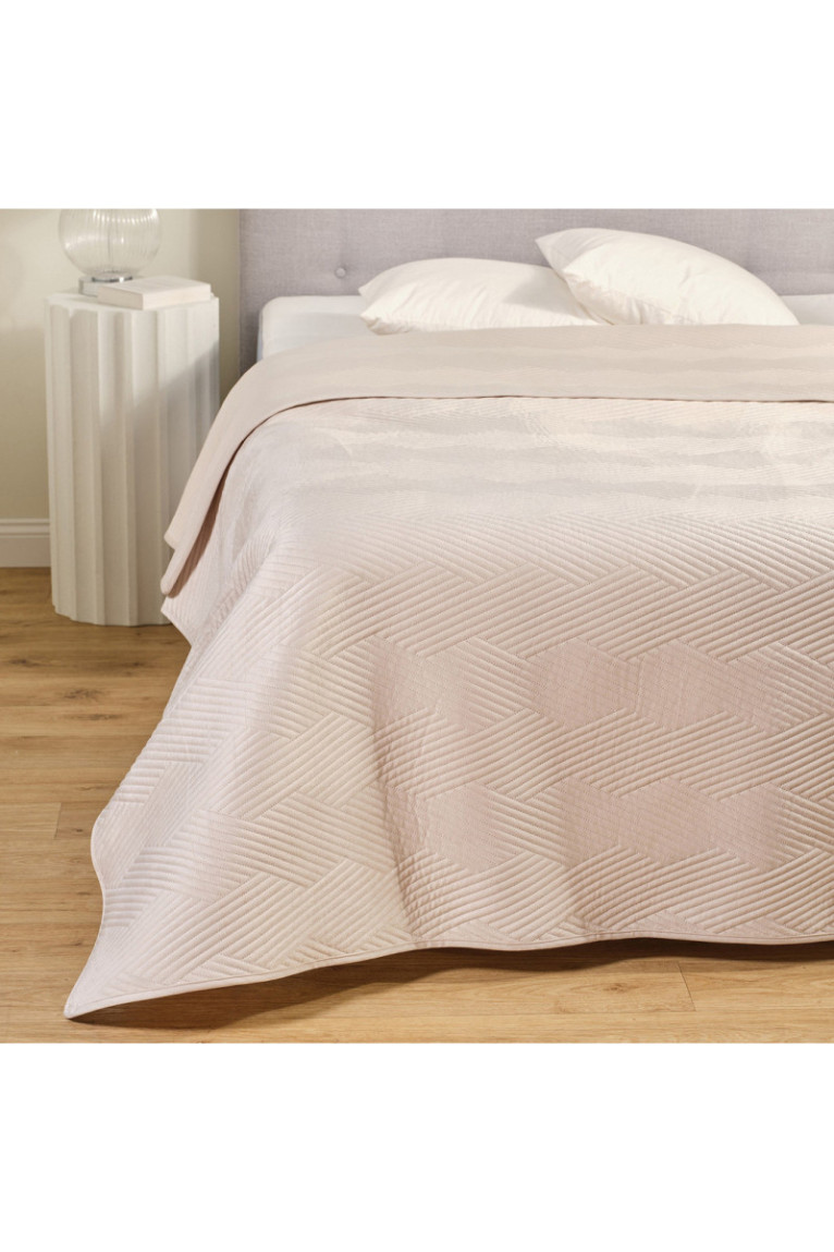 Dessus de lit Trialett Beige - 200x220cm