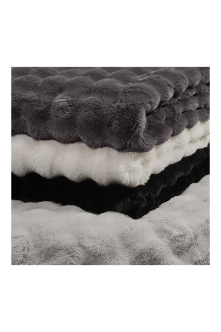 Couvre-lit Bares Solid Gris foncé - 180x200cm