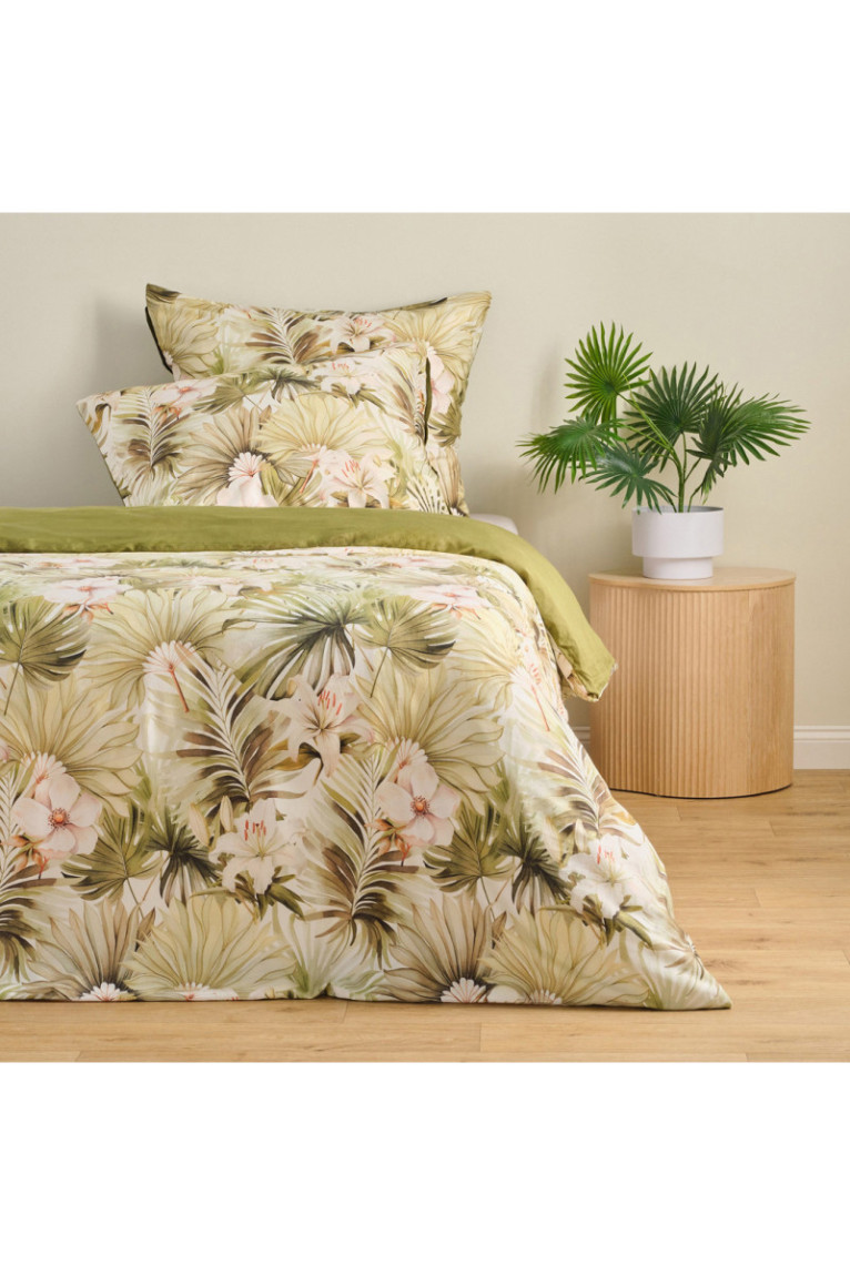Parure de lit Leaneso Vert - 200x220cm