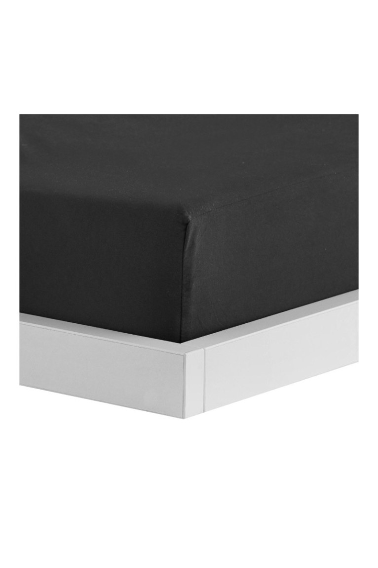 Drap-housse MICROS Noir - 160x200x25cm