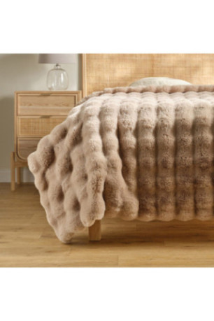 Couvre-lit Bares Solid Marron clair - 180x200cm