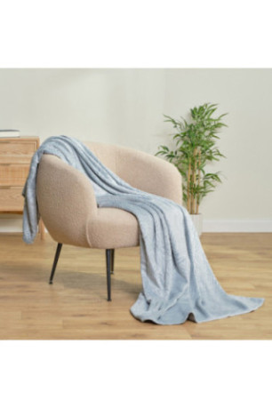 Plaid Esme Bleu clair - 150x200cm