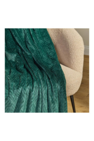 Couverture polaire Esme Embossed Vert foncé - 150x200cm