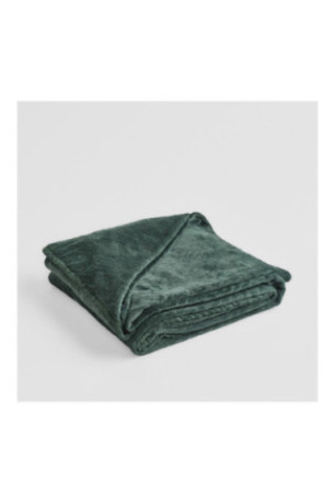 Couverture polaire Esme Embossed Vert foncé - 150x200cm