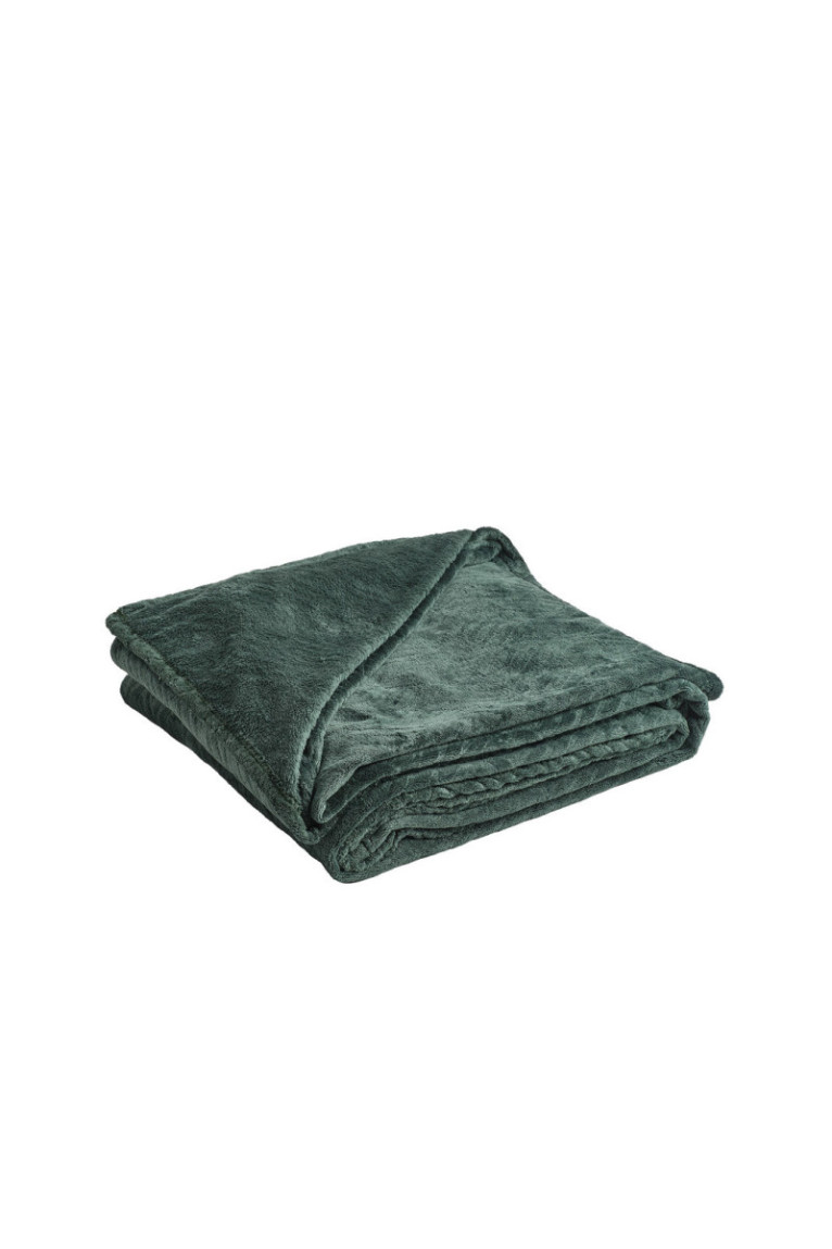 Couverture polaire Esme Embossed Vert foncé - 150x200cm