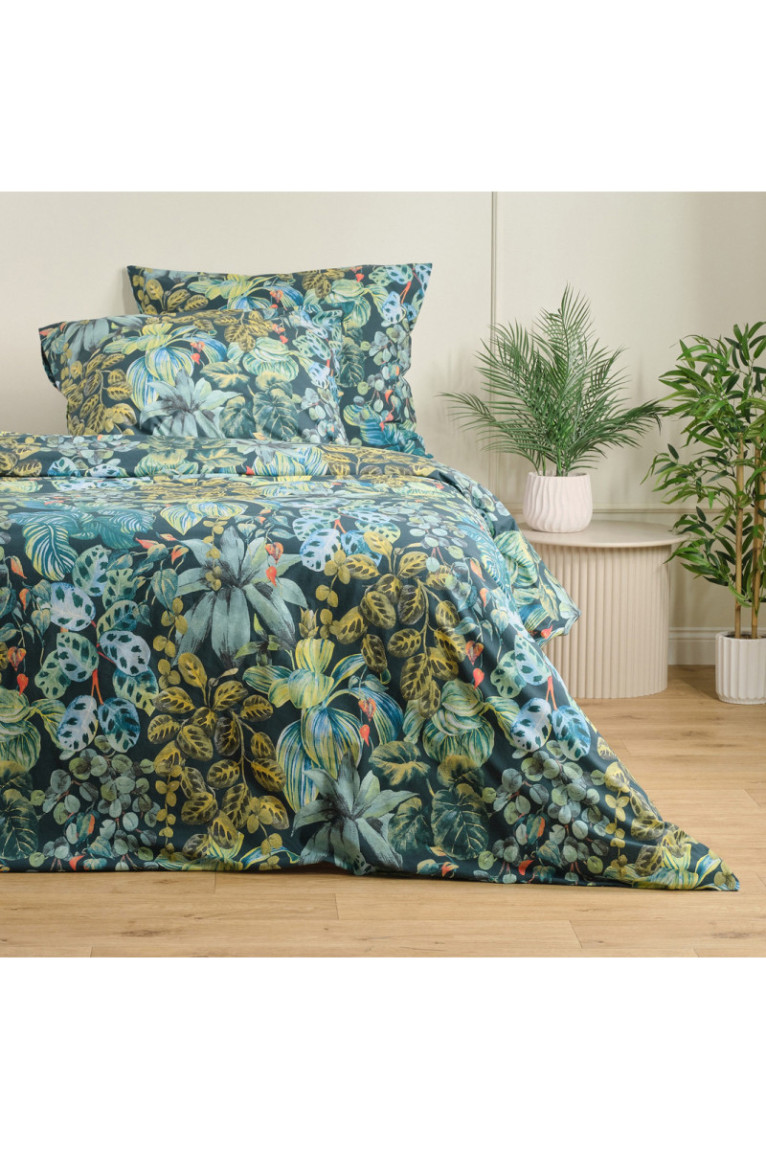 Parure de lit Abramo Vert foncé - 160x200cm