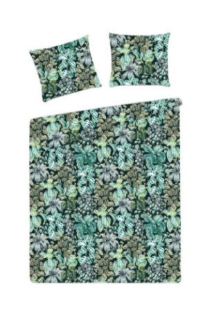 Parure de lit Abramo Vert foncé - 160x200cm