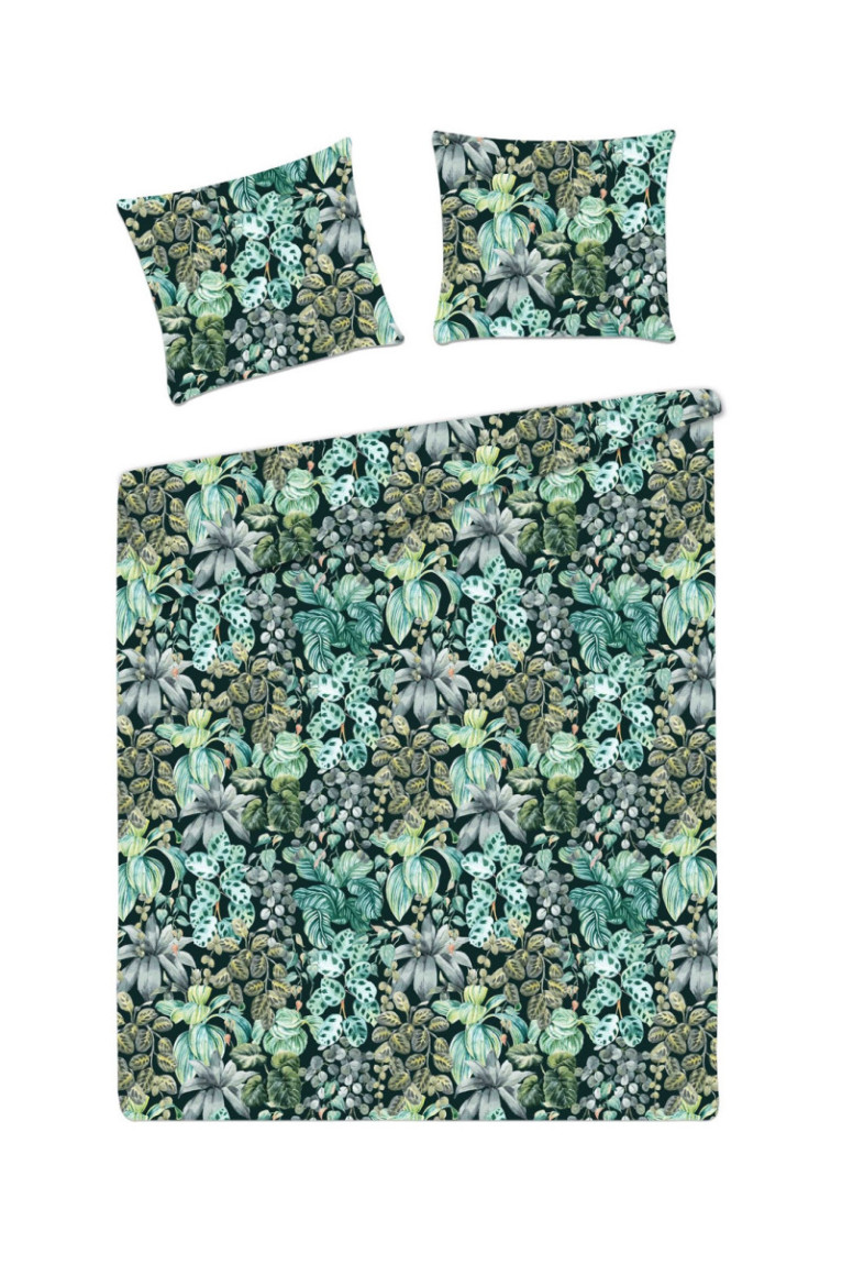 Parure de lit Abramo Vert foncé - 160x200cm