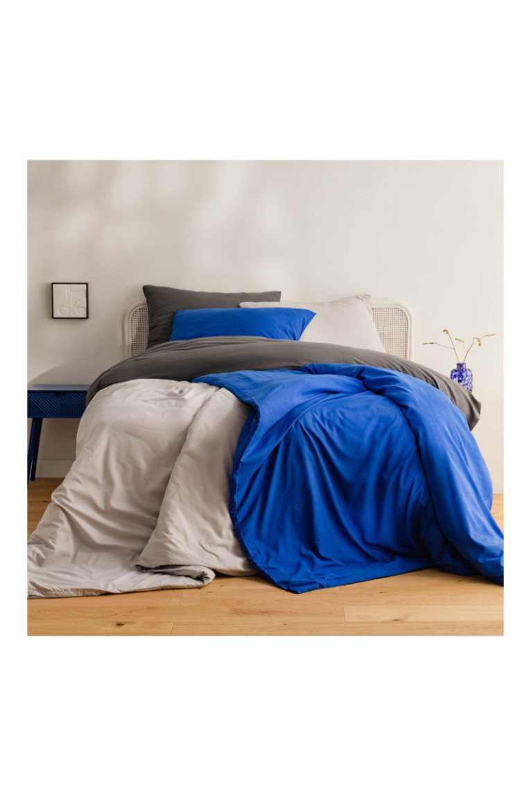 Parure de lit Micros Solid Noir - 140x200cm